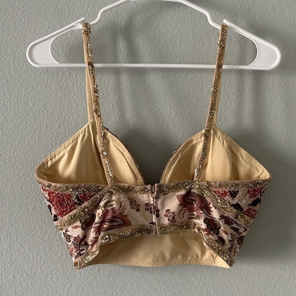 Sherri Hill Embellished Beaded Crop Top - Picture 2 of 4